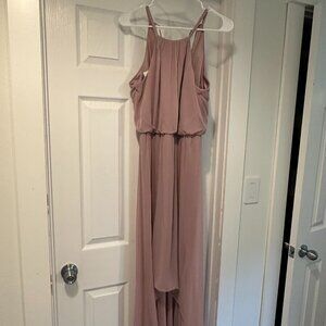 David's Bridal Bridesmaid Dress: F19740 (high low chiffon dress)